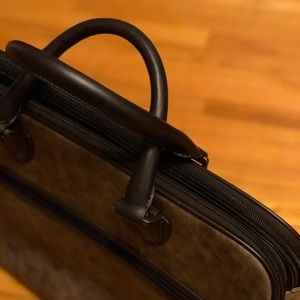 Onassis Brown Leather Laptop Bag